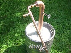 Easy Beer Keg Copper Kit 2 inch Moonshine Pipe pot Still Distillation Column