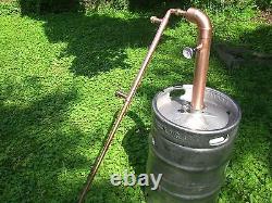 Easy Beer Keg Moonshine Copper Kit 2 inch Pipe pot Still Distillation Column