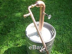Easy Keg Beer Kit Copper 2 inch Moonshine Pipe pot Still Distillation Column