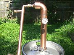 Easy Keg Kit Copper 2 inch Moonshine Pot Pipe Still Distillation Column