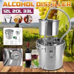 Efficient Moonshine Distiller Alcohol Stainless Copper Home Water Wine Brewing L