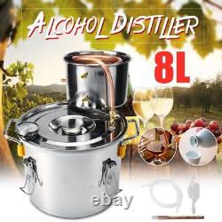 Efficient Moonshine Distiller Alcohol Stainless Copper Home Water Wine Brewing L