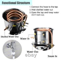 Efficient Moonshine Distiller Alcohol Stainless Copper Home Water Wine Brewing L