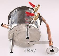 Fit 2 Pot Moonshine still / Distiller Stainless Steel / Copper Coil Cooling Pot