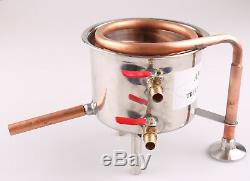 For 2 Pot Moonshine still / Distiller Coil Cooling Pot Copper / Stainless Steel