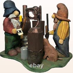 Hillbillies & Moonshine Still with Dog #4 Signed & Dated Hand Carved