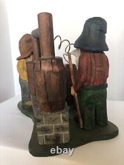 Hillbillies & Moonshine Still with Dog #4 Signed & Dated Hand Carved