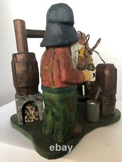 Hillbillies & Moonshine Still with Dog #4 Signed & Dated Hand Carved