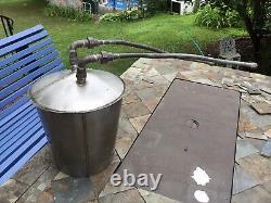 Homemade Antique Stainless Steel Moonshine Still Funnel Boiler Clean Bar Display