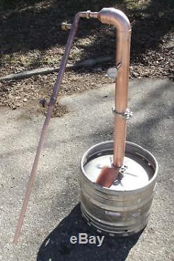 Kit Beer Keg ELBO 2 inch Copper Moonshine Still Column reflux with 1' extension