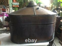 LARGE Antique Copper Brass Moonshine Still 50 GALLON- A MAN CAVE MUST