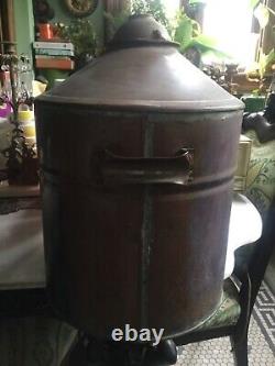 LARGE Antique Copper Brass Moonshine Still 50 GALLON- A MAN CAVE MUST