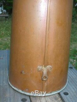 Large 26 1/2 Long Old Handmade Copper Moonshine Still Funnel Folded Solder Seam
