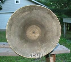 Large 26 1/2 Long Old Handmade Copper Moonshine Still Funnel Folded Solder Seam