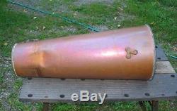 Large 26 1/2 Long Old Handmade Copper Moonshine Still Funnel Folded Solder Seam