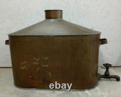 Large Antique 42 Gallon, Moonshine Whiskey, Copper Still withSpigot