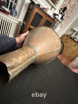 Large Antique Copper Moonshine Still Funnel