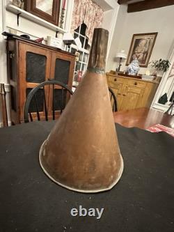 Large Antique Copper Moonshine Still Funnel