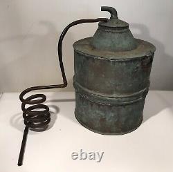 Large Antique Copper Moonshine Still WithCoil & Brass Top 5 Gallon 22 Tall