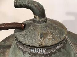 Large Antique Copper Moonshine Still WithCoil & Brass Top 5 Gallon 22 Tall