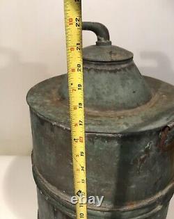 Large Antique Copper Moonshine Still WithCoil & Brass Top 5 Gallon 22 Tall