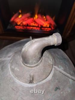 Large Antique Copper Still Moonshine Whiskey Boiler Pot Primitive Country Decor