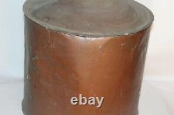 Large Antique Primitive Copper Metal Moonshine Still Vessel Kettle Container