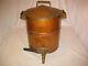 Large Heavy Duty Antique Copper Still Moonshine Steamer Pot With Lid And Spigot