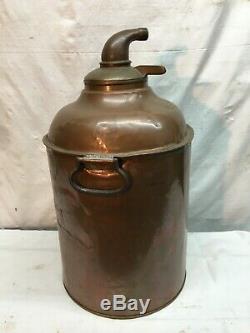 Large Vintage Copper Tub Moon shine Still Corn Mash Boiler Pot 5 gallon