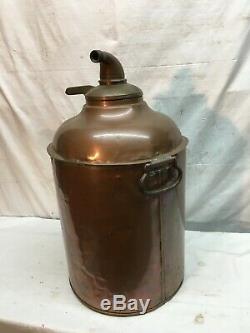 Large Vintage Copper Tub Moon shine Still Corn Mash Boiler Pot 5 gallon