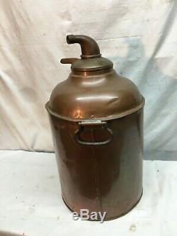 Large Vintage Copper Tub Moon shine Still Corn Mash Boiler Pot 5 gallon