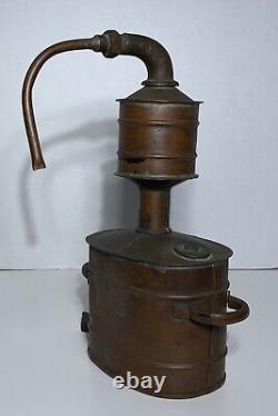 MINIATURE COPPER MOONSHINE STILL 1920's Antique 9W X 13H