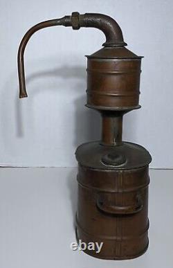 MINIATURE COPPER MOONSHINE STILL 1920's Antique 9W X 13H