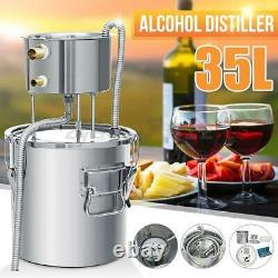 Moonshine 10 GAL POTS Alcohol Distiller Copper Wine Maker Water Still Boiler 35L