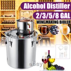 Moonshine 2/3/5/8 GAL 2POT Alcohol Distiller Copper Wine Maker Water Still UK