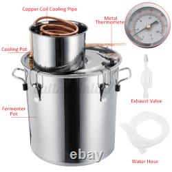 Moonshine 2/3/5/8 GAL 2POT Alcohol Distiller Copper Wine Maker Water Still UK