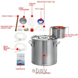 Moonshine 2 GAL 2POTS Alcohol Distiller Copper Wine Maker Water Still Boiler New