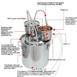Moonshine 5 GAL 3POTS Alcohol Distiller Copper Wine Maker Water Still Boiler