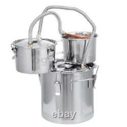 Moonshine 5 GAL 3POTS Alcohol Distiller Copper Wine Maker Water Still Boiler