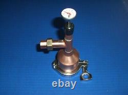 Moonshine Keg Beer Still Kit 2 x 1/2 Copper, Tri Clamp, Gasket, thermometer