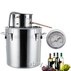 Moonshine Still Alcohol Distiller Copper Tube Home Brewing Kit With Thermometer