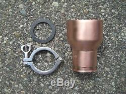 Moonshine Still Beer Keg 2 x 3 Copper Pipe Column Adapter Tri Clamp alcohol