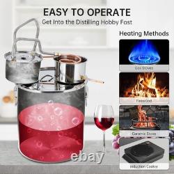 Moonshine Still Distiller, 3 Gal 12L Stainless Steel Water Alcohol Spirits