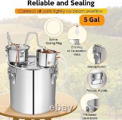 Moonshine Still Distiller 3 Pot 3/5/13.2L Alcohol Distiller for DIY Home Brewing
