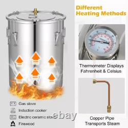 Moonshine Still Distiller 3 Pots 38L Stainless Steel Water Alcohol Distiller