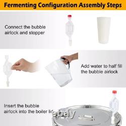 Moonshine Still Distiller 3 Pots 38L Stainless Steel Water Alcohol Distiller