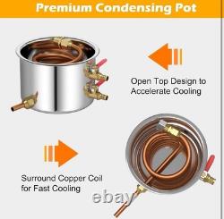 Moonshine Still Distiller, 3 Pots 5 Gal 22L/8.5 Gal 38L Stainless Steel Water