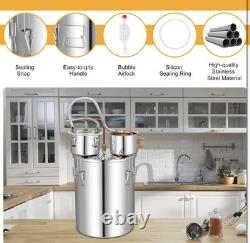 Moonshine Still Distiller, 3 Pots 5 Gal 22L/8.5 Gal 38L Stainless Steel Water