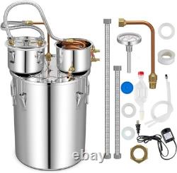 Moonshine Still Distiller, 3 Pots 5 Gal 22L/8.5 Gal 38L Stainless Steel Water Al
