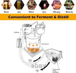 Moonshine Still Distiller, 3 Pots 5 Gal 22L/8.5 Gal 38L Stainless Steel Water Al